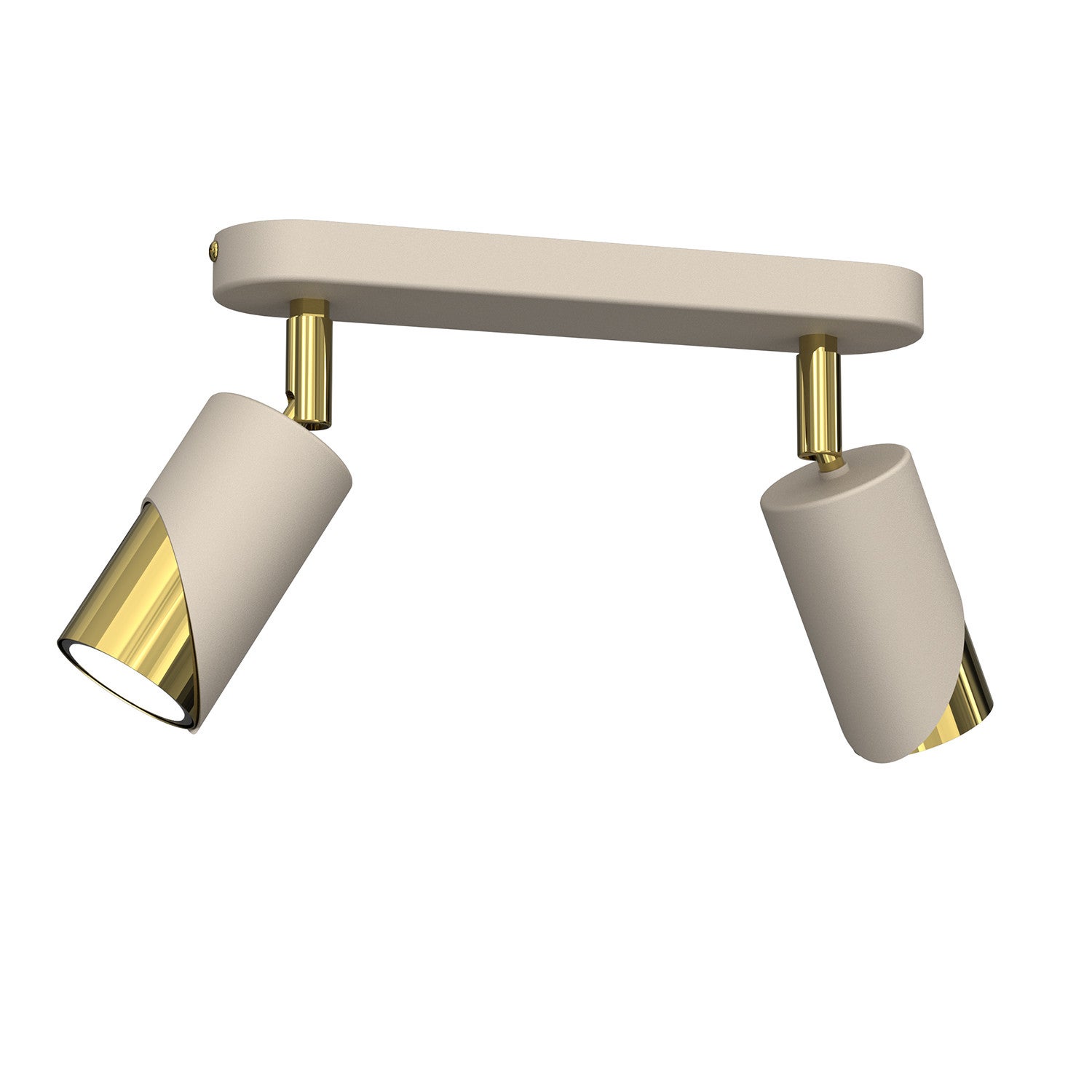 Reflektor sufitowy spot natynkowy Shift listwa kremowo-złoty połysk 2xGU10x15W wym: 17 x 24 x 5,5 cm metal Luminex