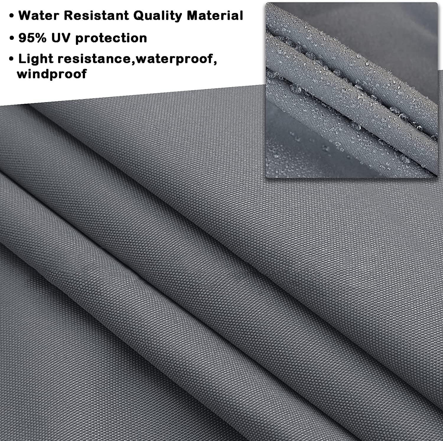 3x3x3m Voile d'ombrage triangulaire Toile d'ombrage imperméable à l'eau Protection solaire pour patio, jardin, terrasse, extérieur, gris foncé - 3