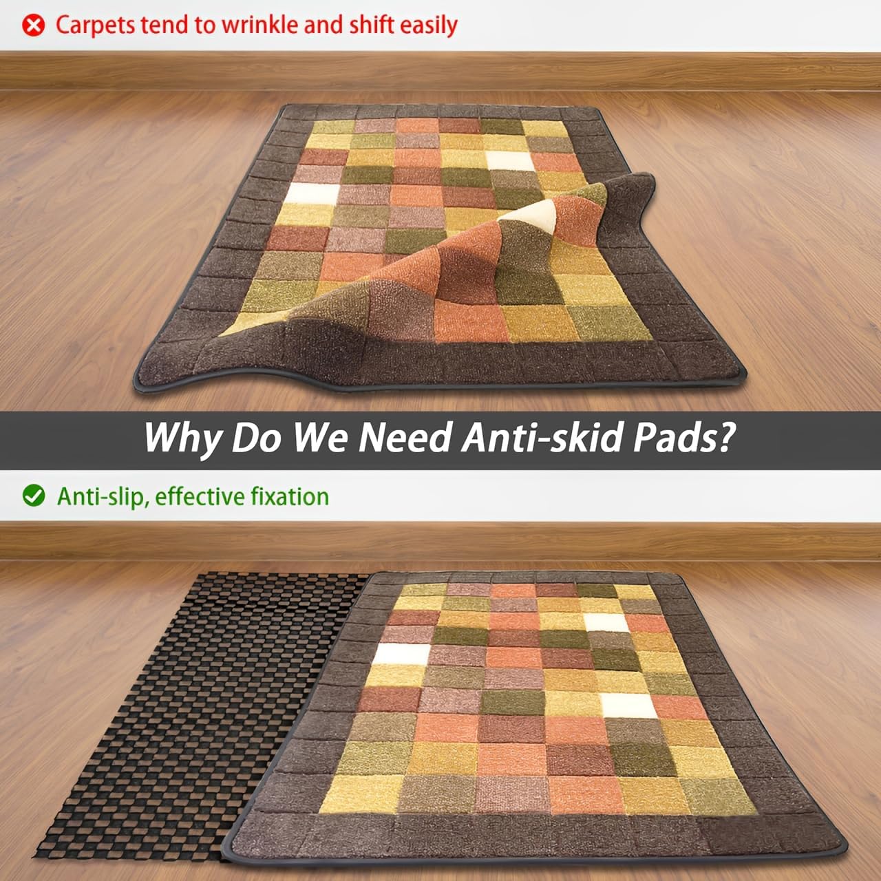 Tapete antiderrapante multiuso - Tapete antiderrapante de PVC - Base antiderrapante para carpete - Preto - 30 x 150 cm - 5