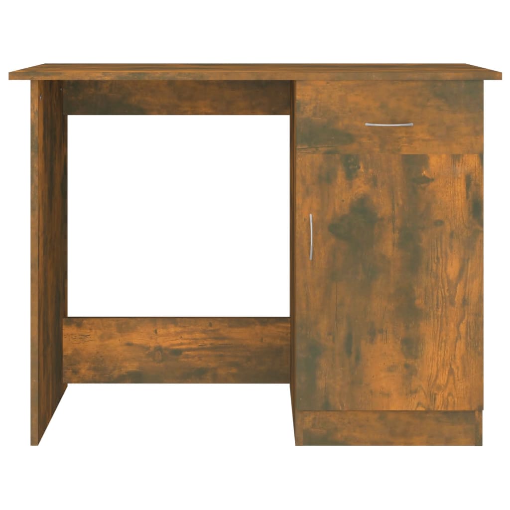 Bureau，Table de travail，Table d'étude Chêne fumé 100x50x76 cm Bois d'ingénierie CWV31480 - 6