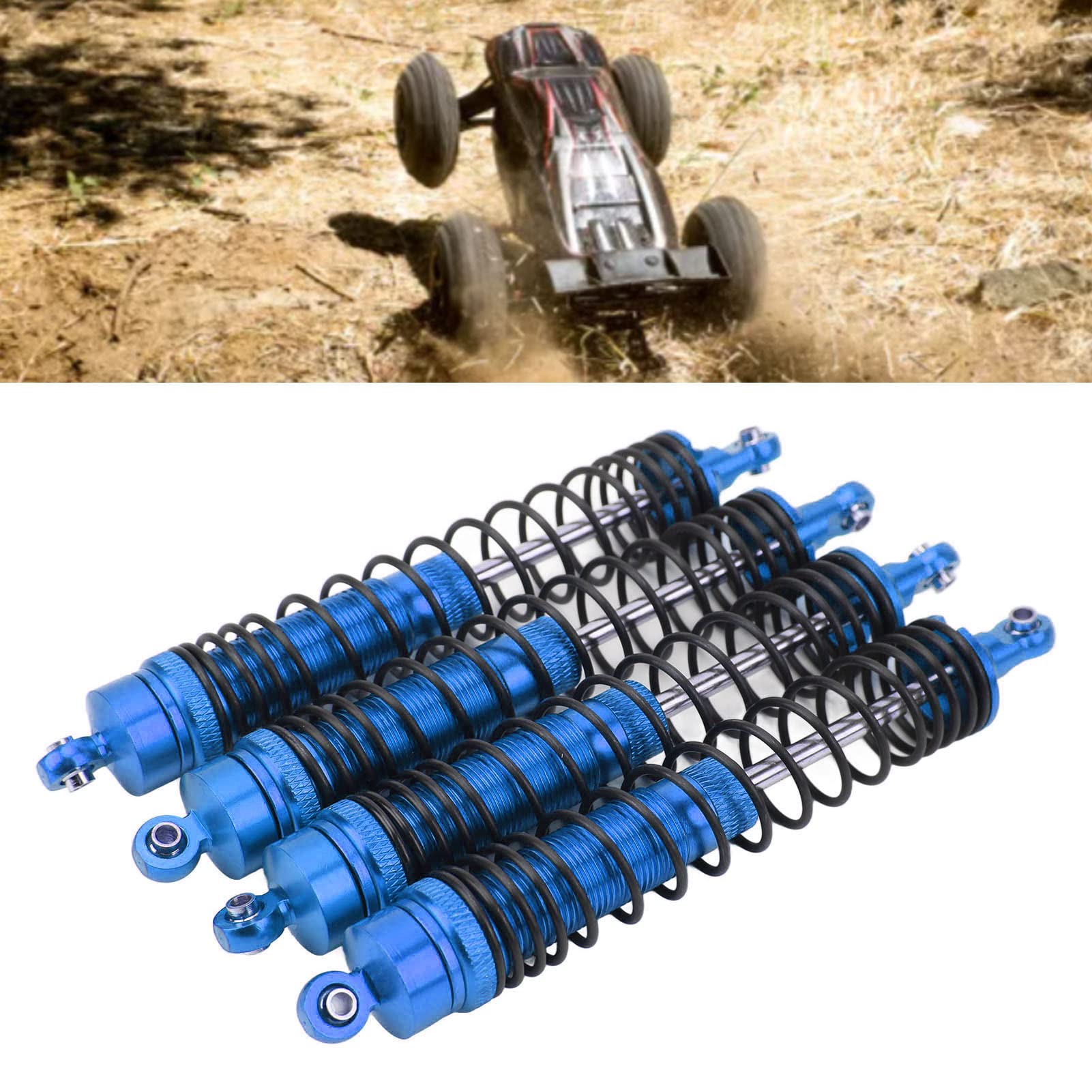 4 pezzi RC ammortizzatori anteriori e posteriori in lega di alluminio RC ammortizzatori set per LOSI 1/8 (blu scuro) - 2