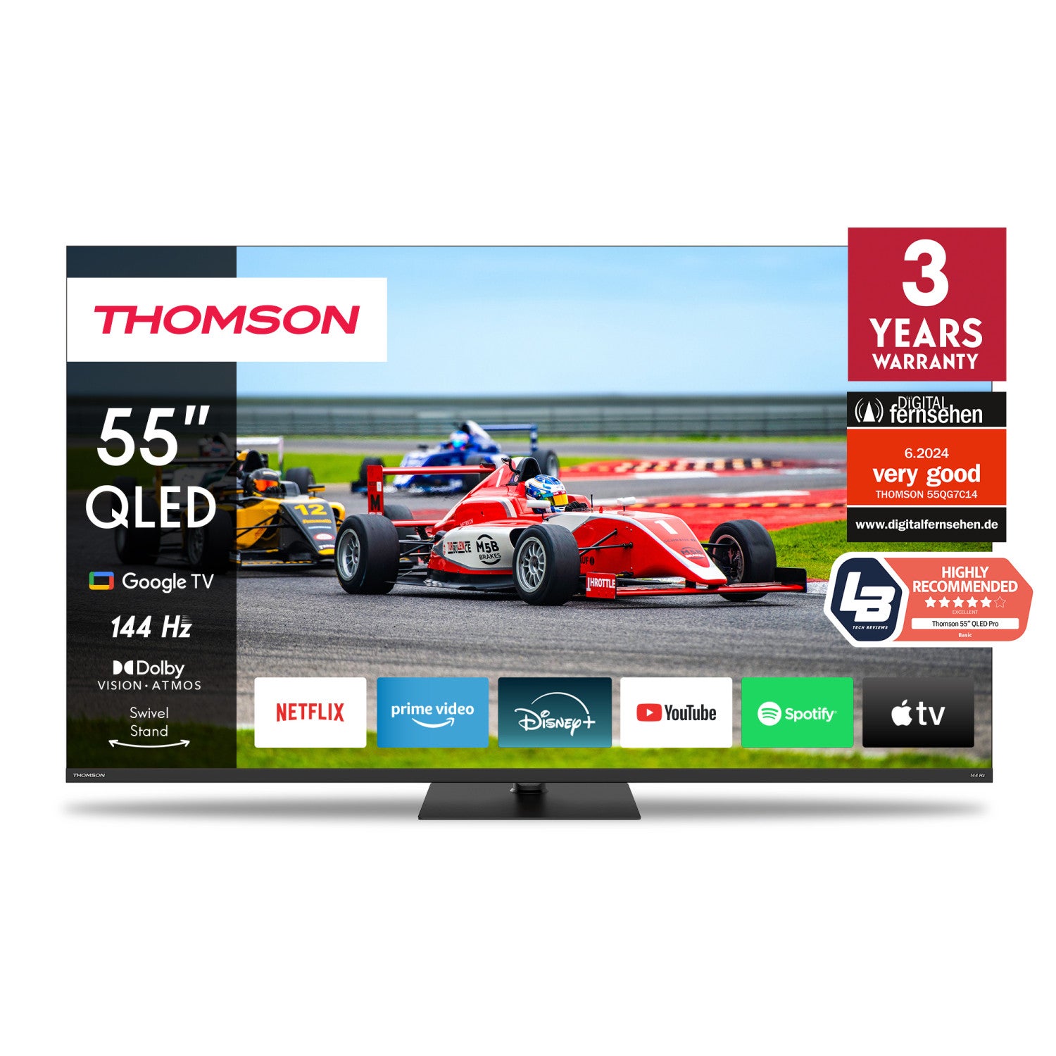 Thomson Q70 Series 55" 55QG7C14 QLED 4K Ultra HD 144Hz HDMI 2.1 Google TV HDR Dolby Vision - Imagen 2