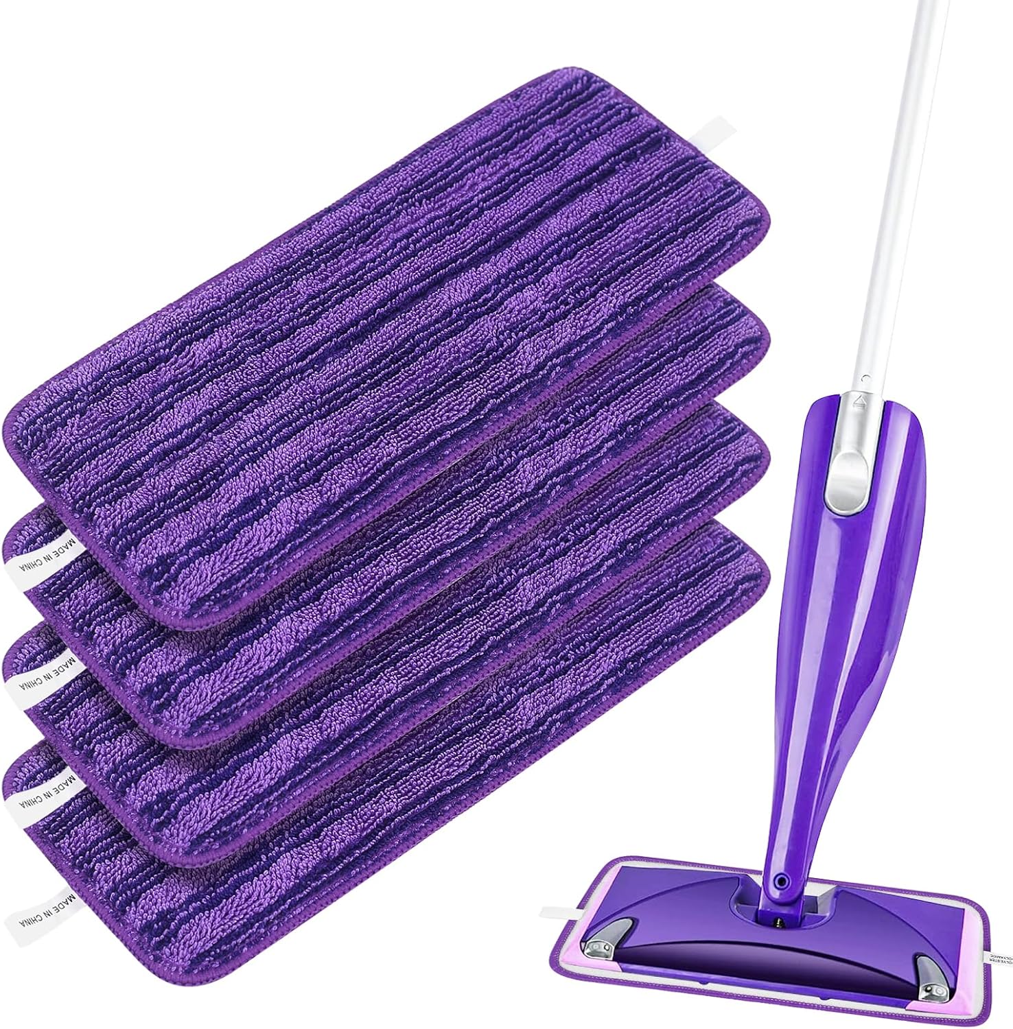 4 Wymienne Ściereczki Wielokrotnego Użytku, Nadające Się Do Prania, do Mopów Swiffer WetJet Spray z mikrofibry