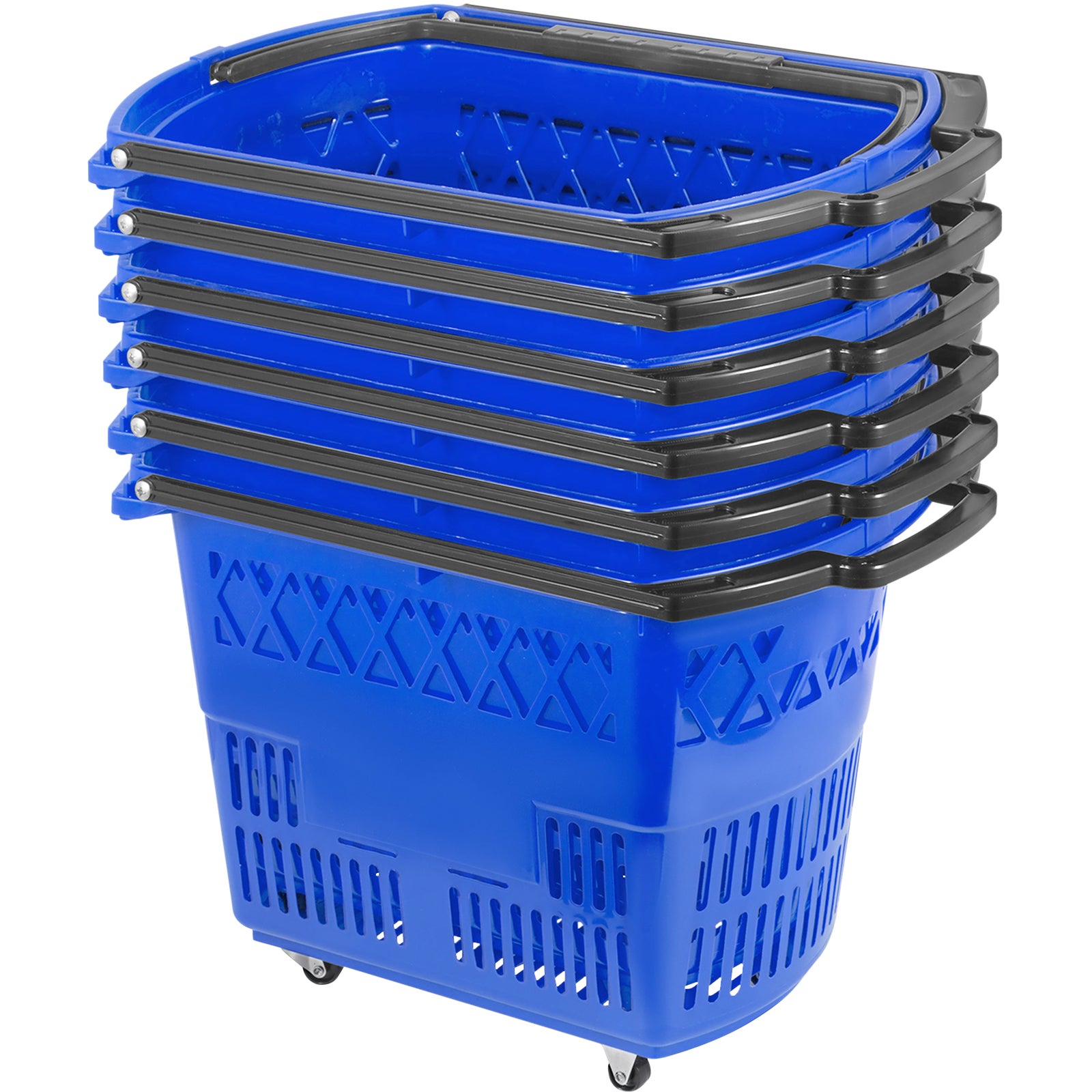 Lot de 4 mini paniers de rangement pliables en plastique pour enfants, paniers de courses portables, paniers d'épicerie, panier à jouets avec poignée en plastique pour enfant