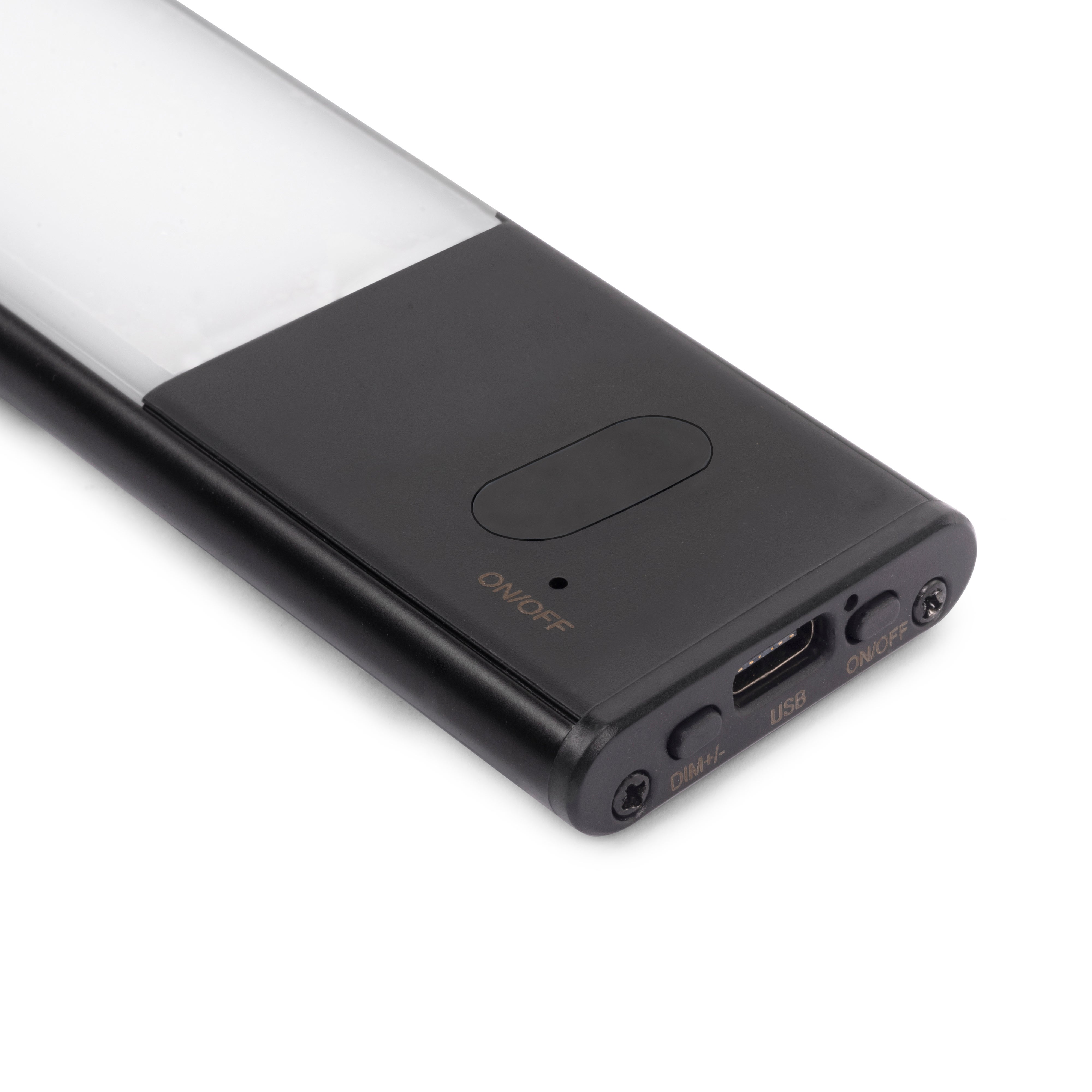 Emuca Lampka ścienna LED Kaus Black ładowana przez USB, z czujnikiem zbliżeniowym, L240 mm, Plastik i aluminium, Malowana na czarno - 5