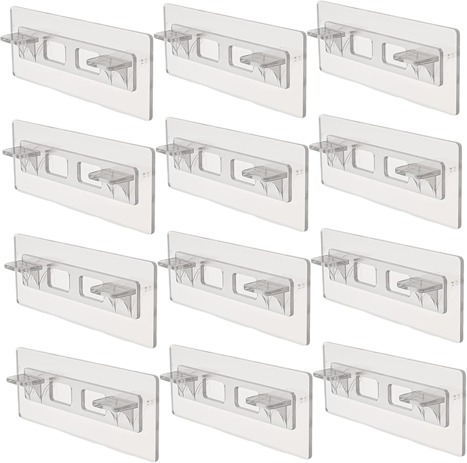 Uxcell 20 Clavijas De Plástico Para Soporte De Estantes, Autoadhesivas, 2.3 X 2.3 Pulgadas, Pasador De Partición Para Muebles, Cocina, Gabinete, Libros, Estantes, Armario, Tablilla, Capa