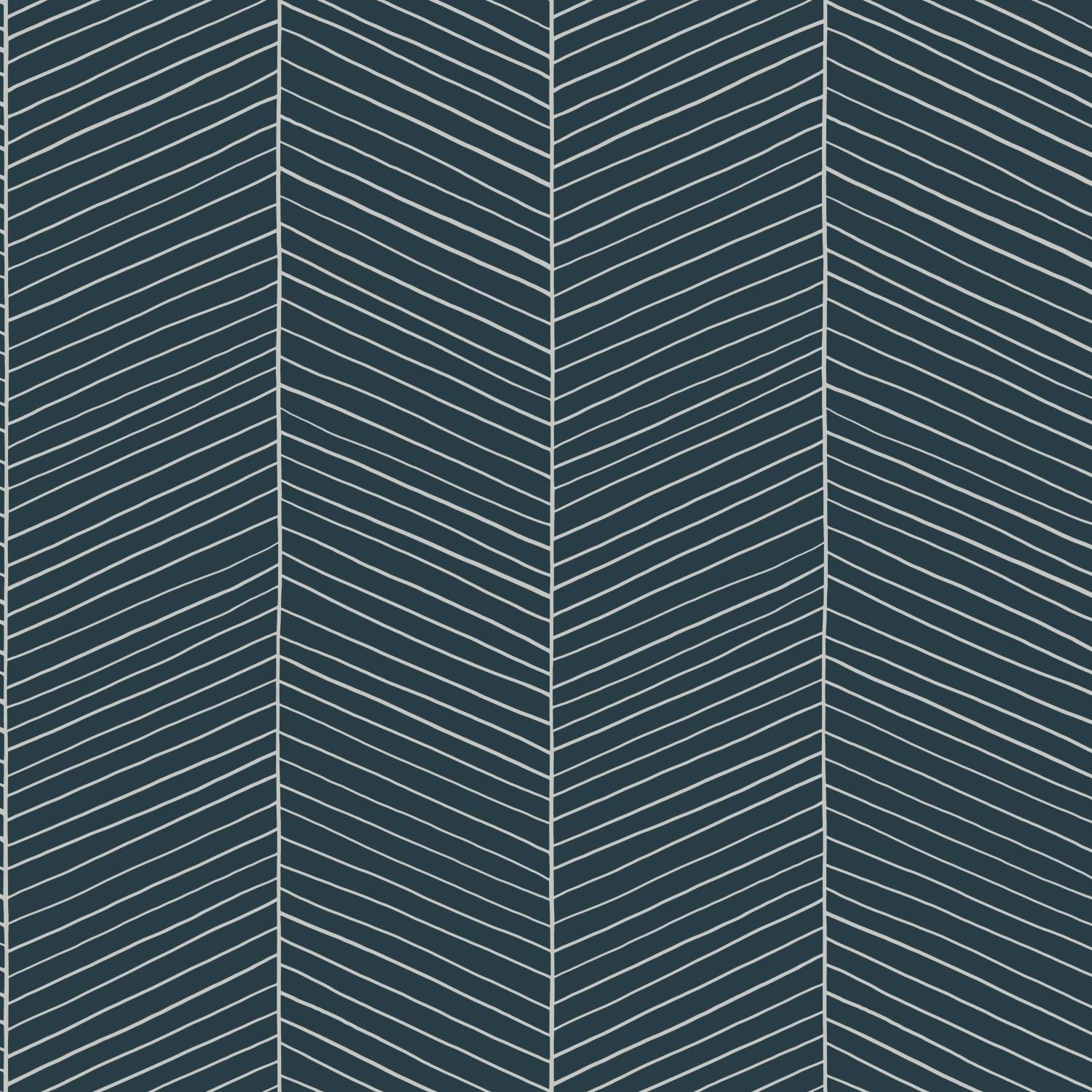 Papel de parede padrão de ossos de arenque azul - 53 cm x 10.05 m - Walls4You - 7
