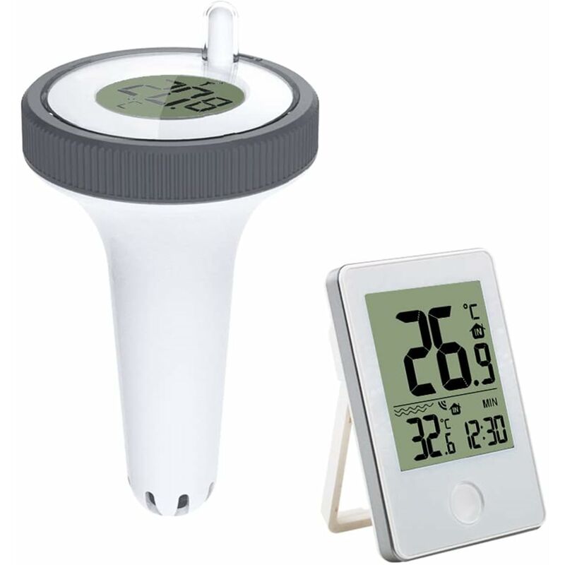Elektroniczny termometr do pomiaru temperatury wody z odbiornikiem cyfrowym, wyświetlacz LCD do akwarium/spa/stawu rybnego