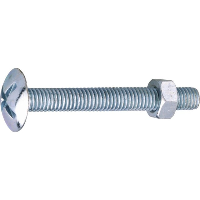 Boulon poêlier - Viswood - Tête large ronde - Acier zingué - 5 x 50 mm - Boîte de 200