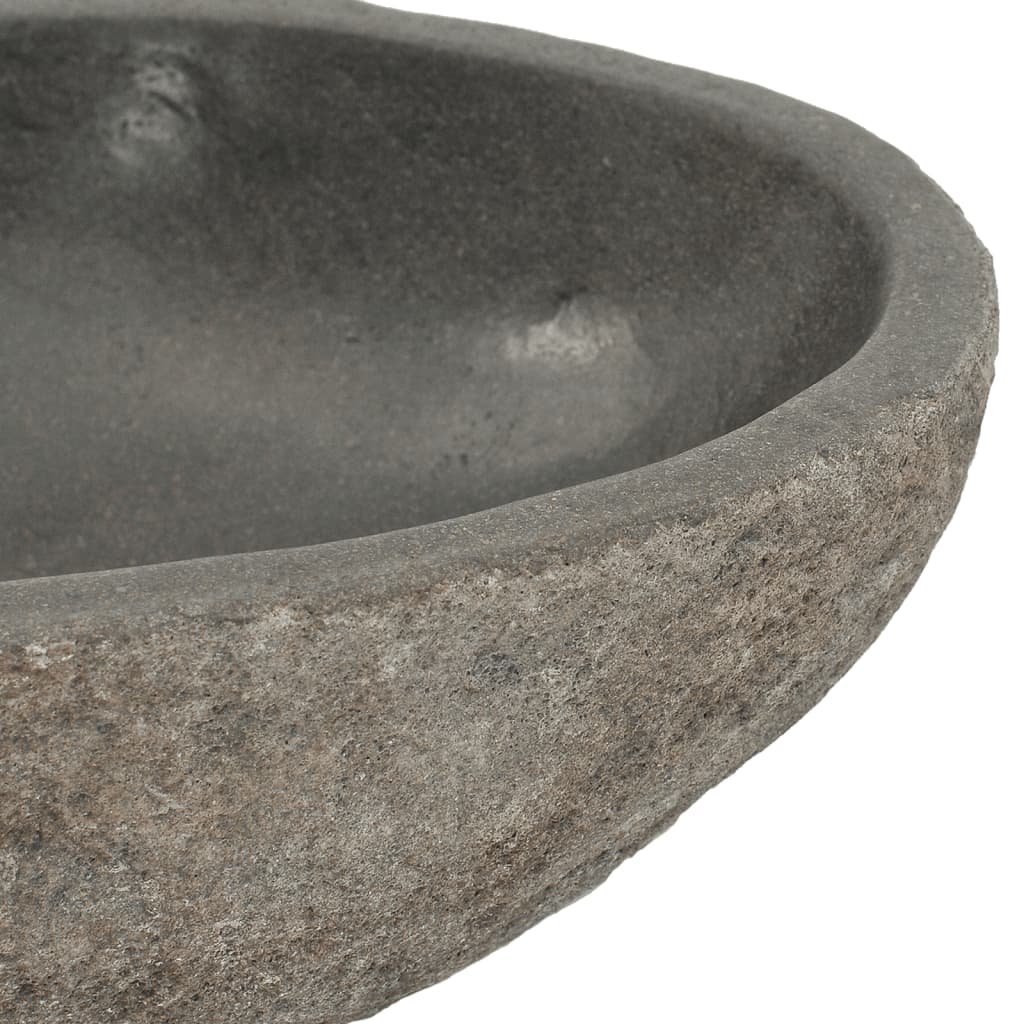 Lavabo en pierre de rivière ovale (29-38)x(24-31) cm vidaXL - 5