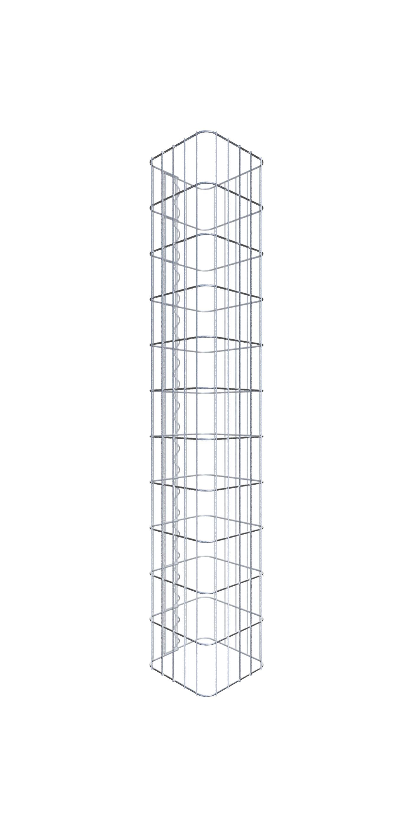 Kolumna gabionowa 27 x 27 cm, kwadrat MW 5 x 10 cm - Wysokość: 1,10 m