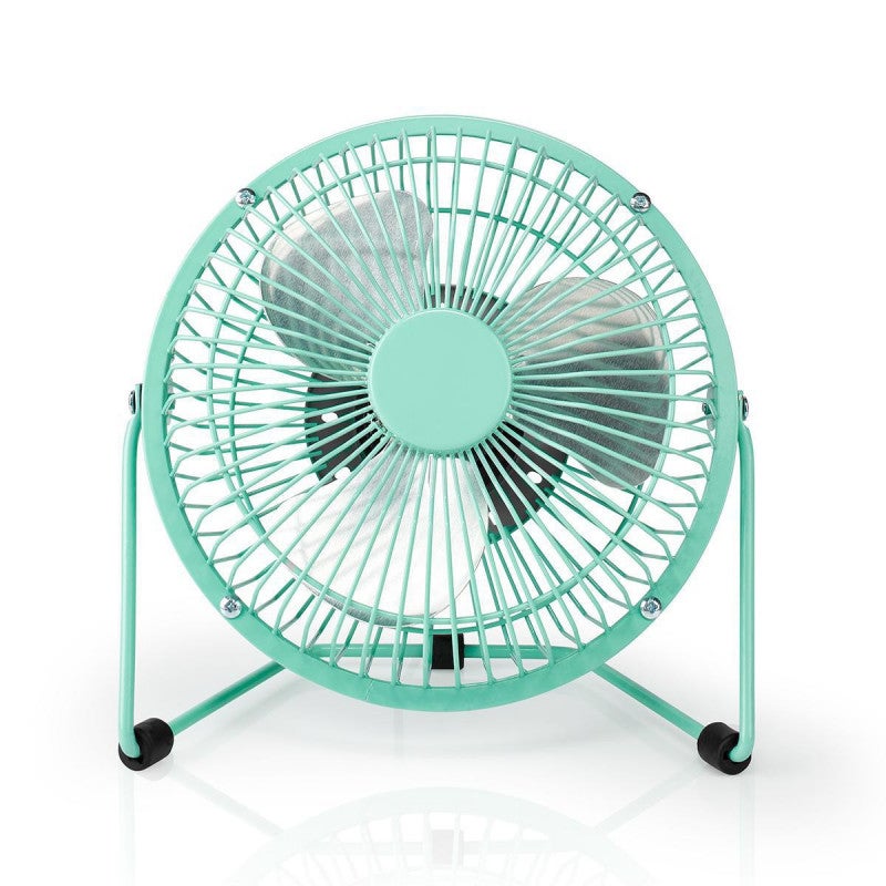 NEDIS Mini Ventilateur Metal Diametre 15 cm USB Powered Turquoise ...