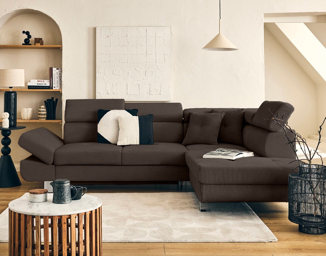 Canapé Convertible Maisons Du Monde 3 Places, Déhoussable, Tissu Coton Marron – État Correct