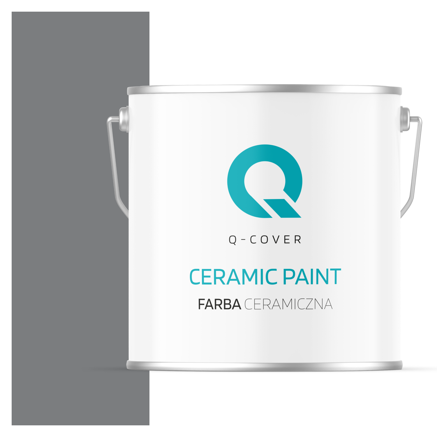 Farba Ceramiczna Do Ścian i Sufitów Q-Cover Szary ciemny H1020 Głęboki Mat 5L