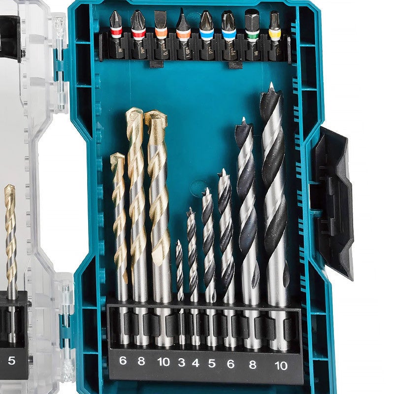 Coffret Makita D-46202 - 18 Forets Cylindriques Pour Bois, Acier Et Béton