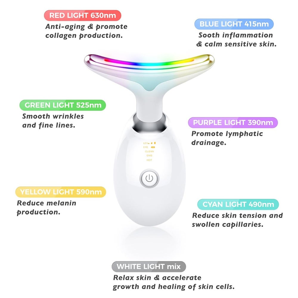 Luz Led Masajeador Para Terapia Facial Masajeador Facial Coreano