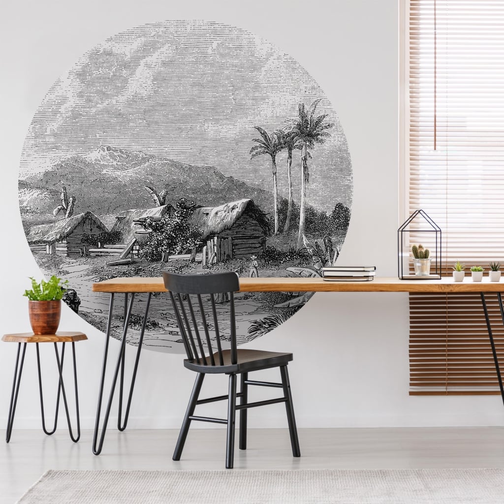 WallArt Círculo de papel pintado Landscape of Guadeloupe 190 cm | Leroy ...