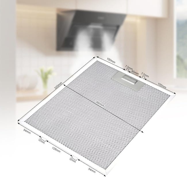 Filtro per Cappa Aspirante Universale 320 x 260 mm, Filtri Antigrasso in Metallo per Cappa Aspirante de Cucina da Poweka (3 Pezzi Filtro per Cappa Aspirante Universale 320 x 260 mm, Filtri Antigrasso in Metallo per Cappa Aspirante de Cucina da Poweka (3 Pezzi