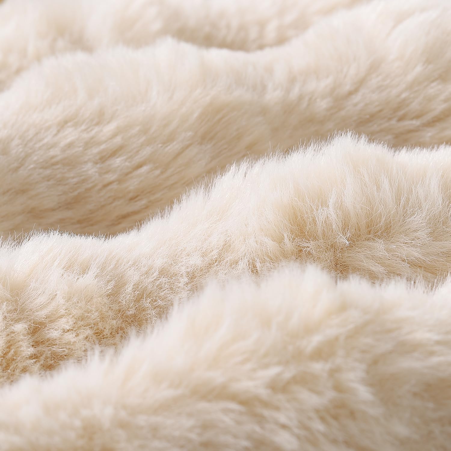 Set di 2 fodere per cuscini decorativi di lusso, morbido peluche, 30x50 cm, beige chiaro per divano e camera da letto. - 3