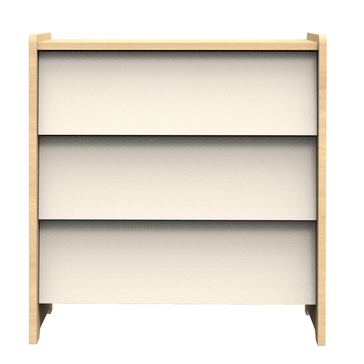 Chiffonnier 5 tiroirs façades en rotin naturel - H100 cm Miya | Maisons