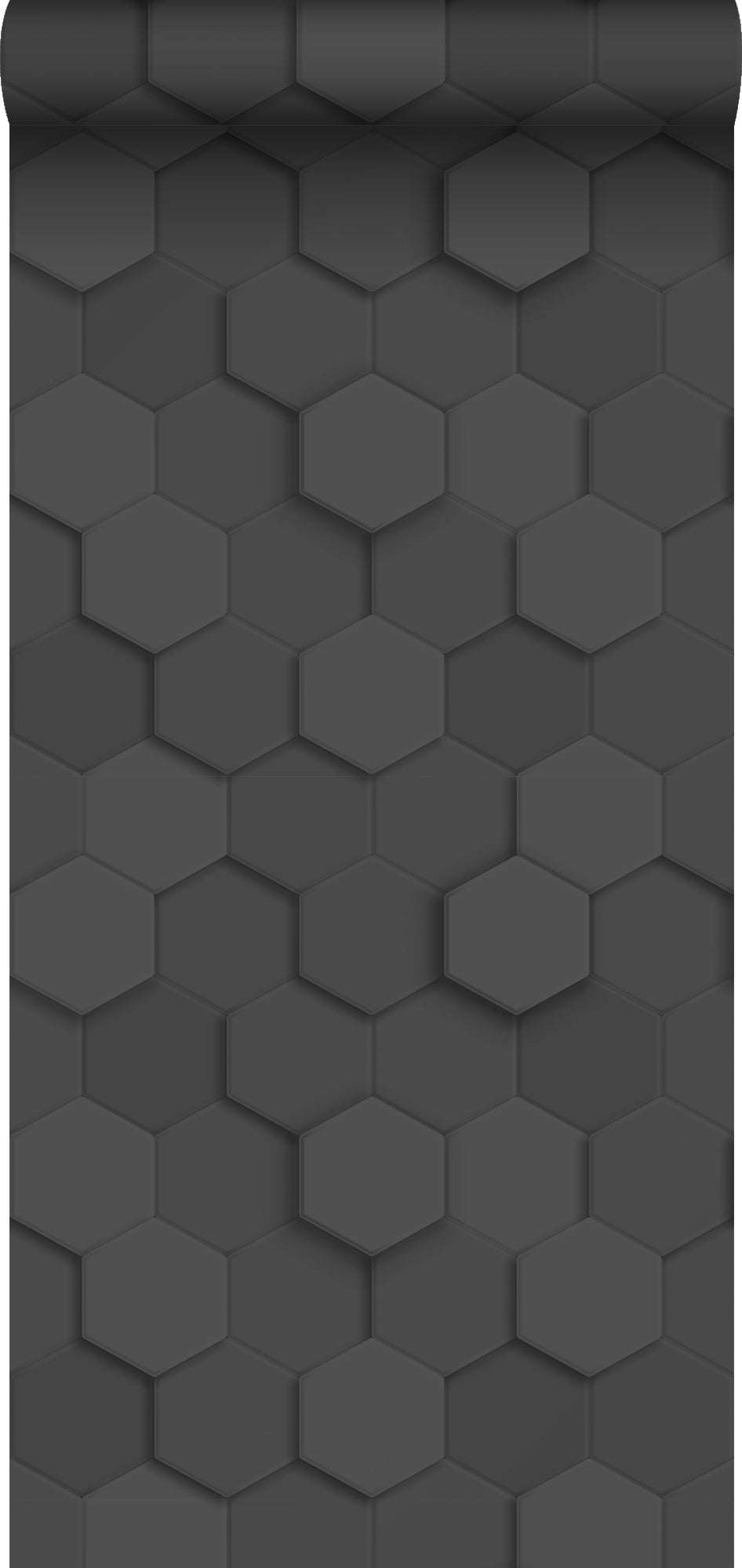 Tapeta Motyw sześciokąta 3D czarnym - 50 x 900 cm - ESTAHOME