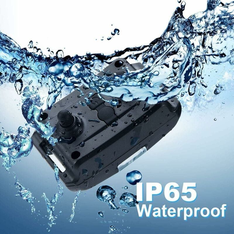 Collar de adiestramiento para perros, antiladridos, con control remoto de 600 metros, IPX7, resistente al agua, receptor recargable con 3 modos de vib - 4