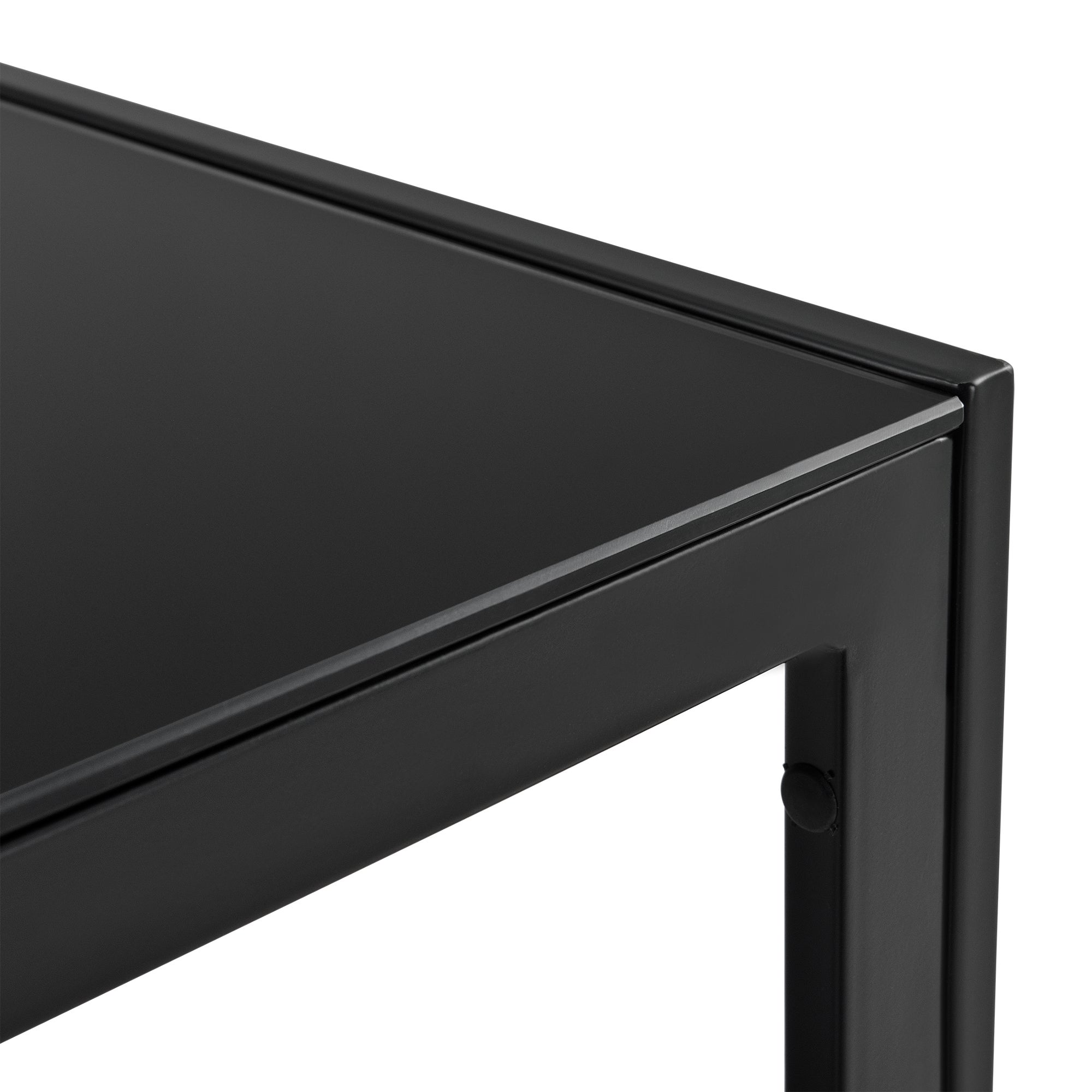 [casa.pro] Table Basse Extérieure En Verre 100 X 50 X 35 Cm Noir - 4