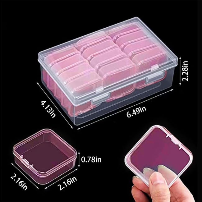 Piccola scatola portaoggetti per perline, mini contenitori trasparenti Piccola scatola portaoggetti per perline, mini contenitori trasparenti