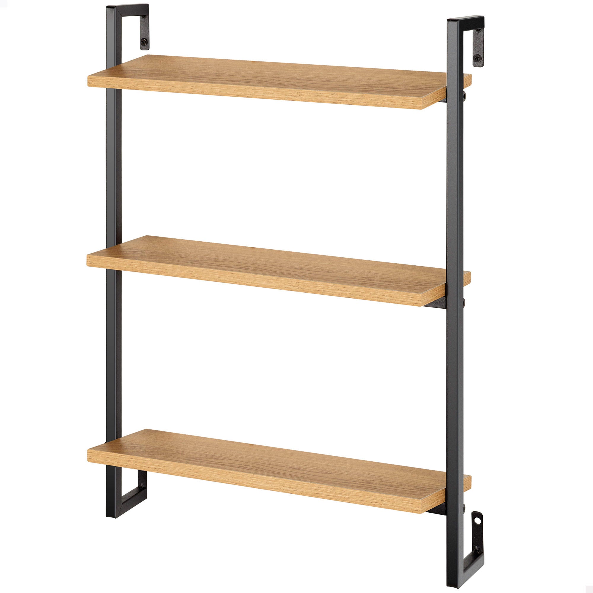Max home estantería pared madera 3 estantes 40x12x55 cm