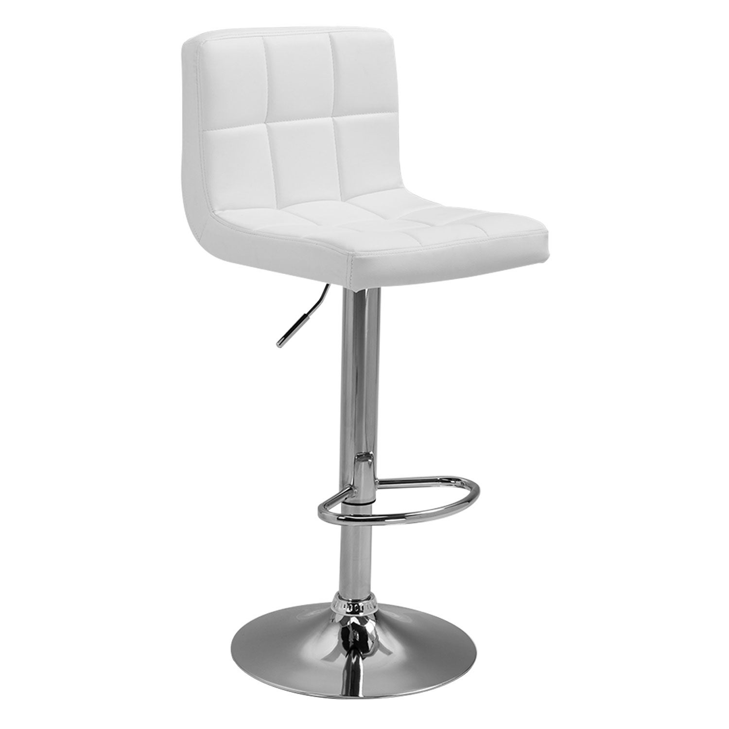 Lot de 2 tabourets de bar blanc MIKE - 6