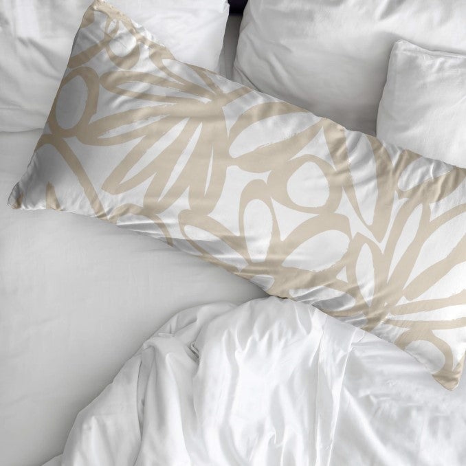 Funda de almohada 100% algodón lucea beig de 105 cm