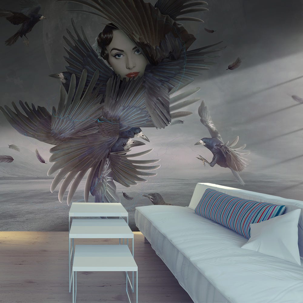 Papier Peint 3D Panoramique 350x256cm Plumes 3d Papier Peint intissé pour Chambre Salon Personnalisé Décoration Murale - Bricolage Papier Peint 3D Panoramique 350x256cm Plumes 3d Papier Peint intissé pour Chambre Salon Personnalisé Décoration Murale - Bricolage