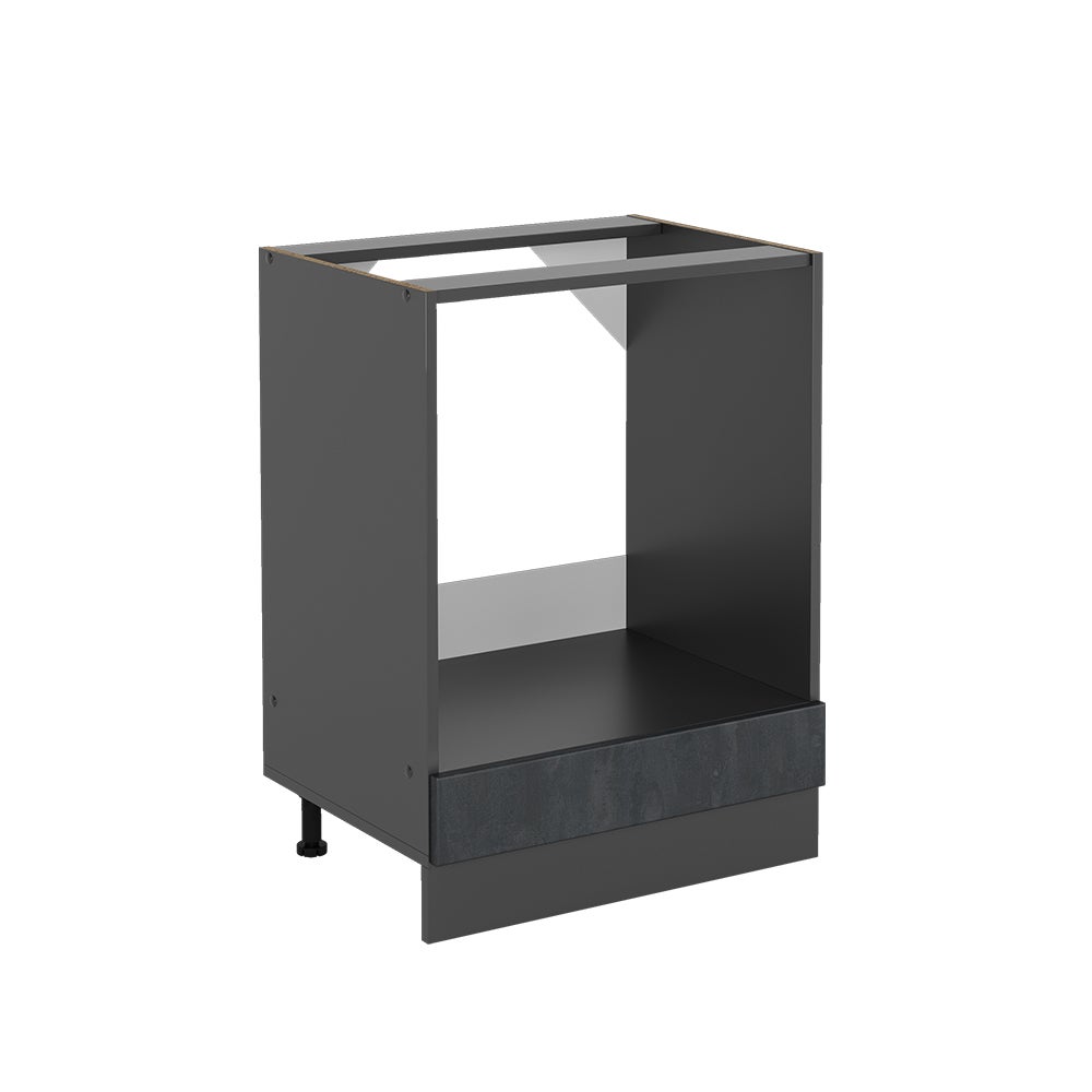 Vicco Meuble Pour Four R Line Béton Noir Anthracite 60 Cm Sans Plan De Travail Leroy Merlin