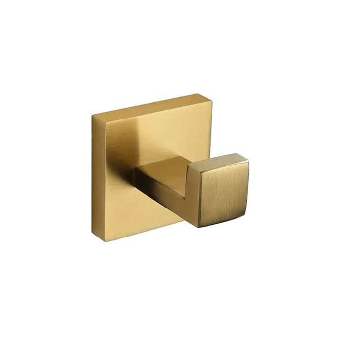 Gancho perchero de pared dorado cepillado, pétra