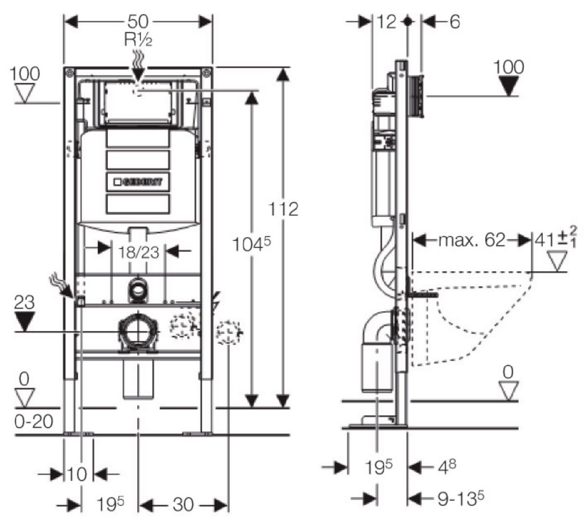 Bâti-support UP320 AUTOPORTANT universel DUOFIX SIGMA - GEBERIT - 111.333.00.5 - 3