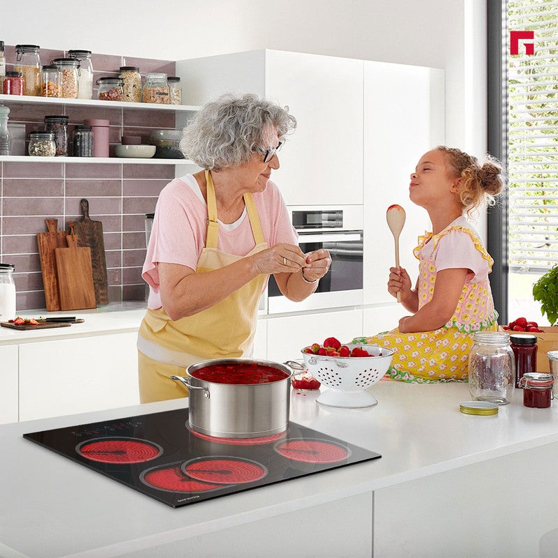 GASLAND Table de Cuisson Vitrocéramique CH604BF Encastrable 4 Foyers, Plaque de Cuisson 60cm 6600W - 7