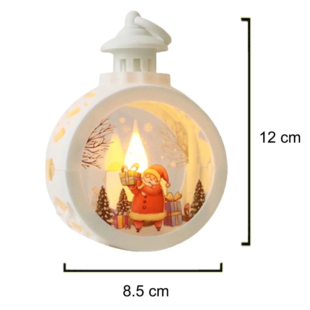 4 pièces Bougie LED circulaire suspendue, produits décoratifs de noël, décoration de fenêtre Portable (12x8.5 cm) - 2