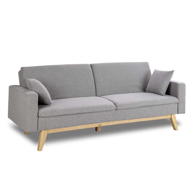 Nalui Sofá Cama Reine Cinzento claro 3 lugares (206x74x83 cm)