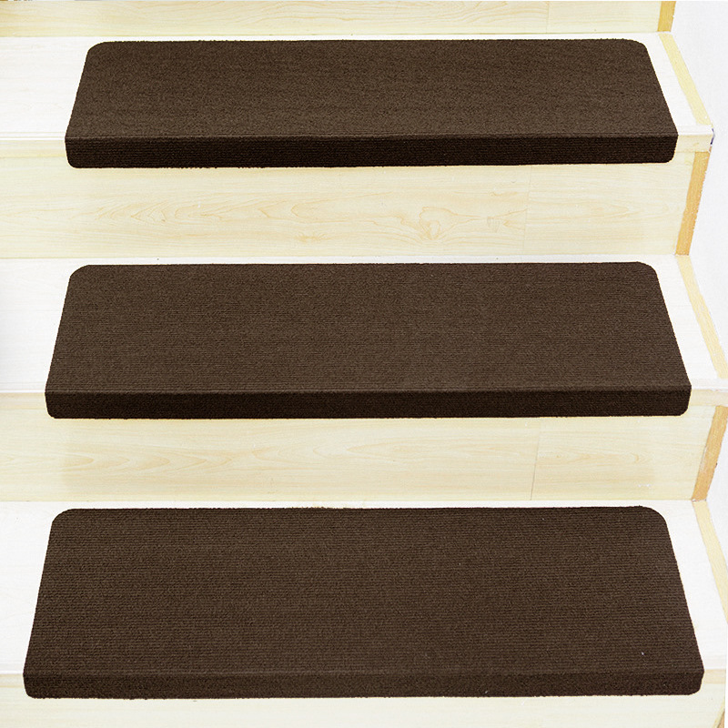 Alfombra antideslizante para peldaños de escaleras, tapetes de seguridad para escaleras con adhesivo reutilizable, 55x22x4,5 cm, 5 uds.