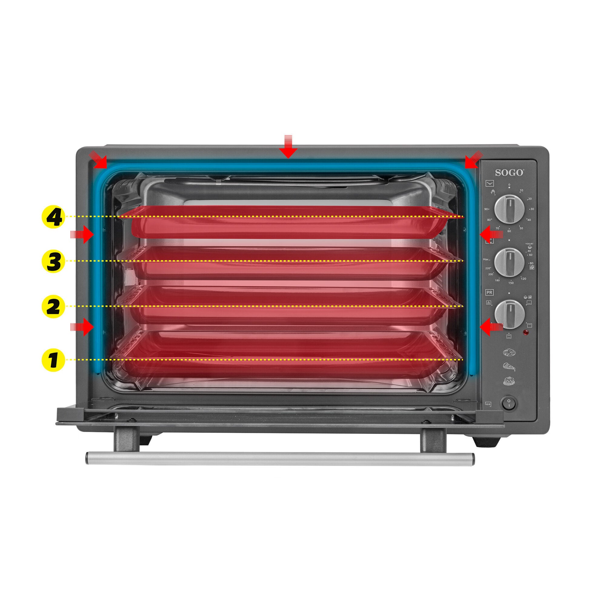 HORNO SOBREMESA DE CONVECCIÓN -70L-2000W - 7