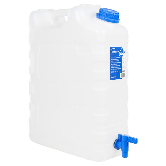 Zbiornik na wodę, z kranikiem, przezroczysty, 20 L, plastikowy vidaXL