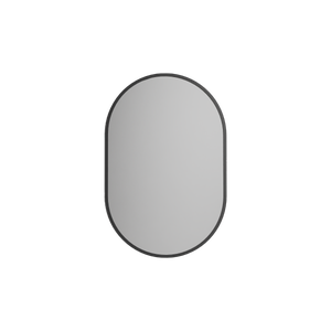 BERNSTEIN - Miroir ovale cadre noir design éclairages LED avec détecteur de mouvement et réglage de lumière, - 8144-2.0 - 40x60cm