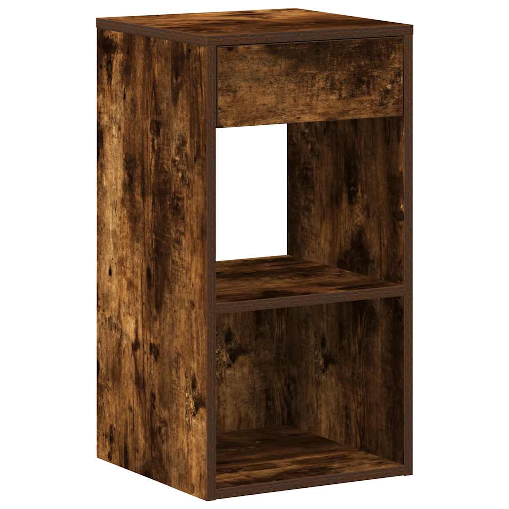 TUTOTAK Set Di 2 Tavolini Stretti Con Cassetto In Tessuto - Comodini Da Soggiorno E Camera Da Letto, 40x20x63 Cm, Nero