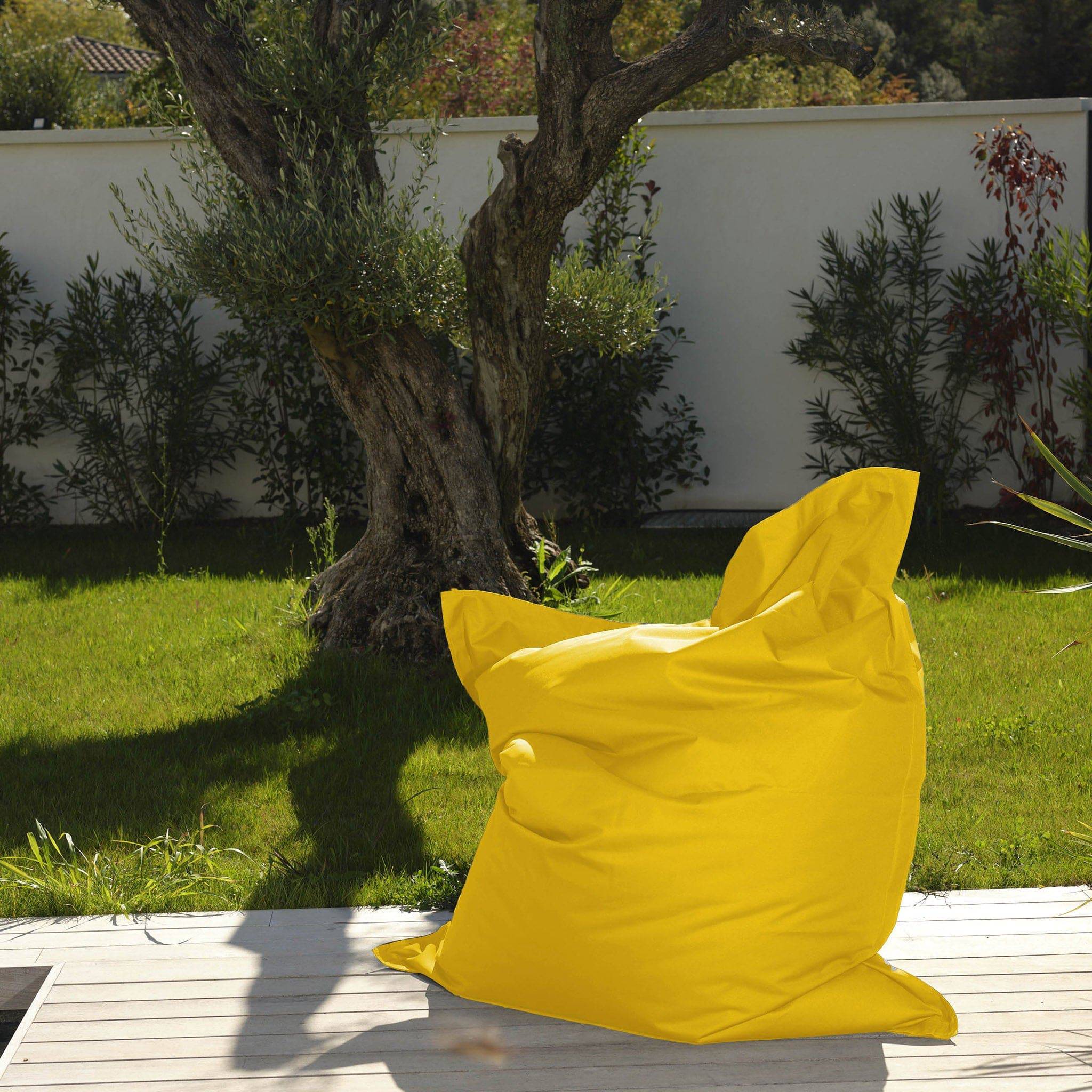 Housse pour Pouf Géant XXL 180x140cm Intérieur et Extérieur - Jaune miel - 3