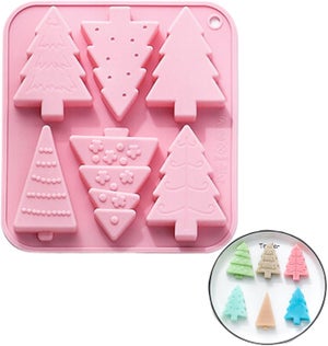 DUBENS - Stampi in silicone 3D per decorare torte di Natale, per preparare biscotti, mousse, dessert, cioccolato, strumenti