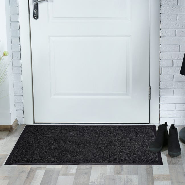 10021902_761 Zerbino Asciugapassi, Tappeto da Ingresso, per Interni, Grande, Sottile, Nero-Grigio, 80x200 cm, Relaxdays | Leroy Merlin 10021902_761 Zerbino Asciugapassi, Tappeto da Ingresso, per Interni, Grande, Sottile, Nero-Grigio, 80x200 cm, Relaxdays | Leroy Merlin