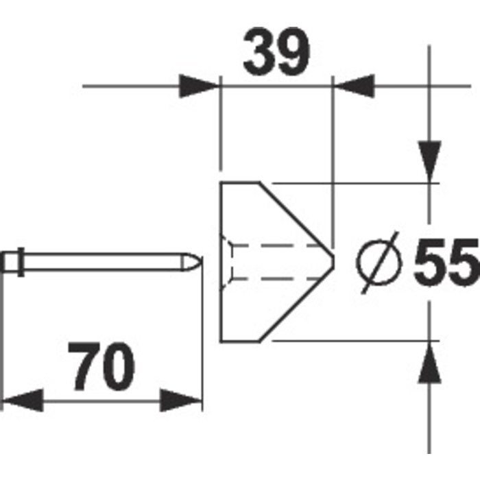 Cale d'angle - Pour robinet d'urinoir - Presto - 5