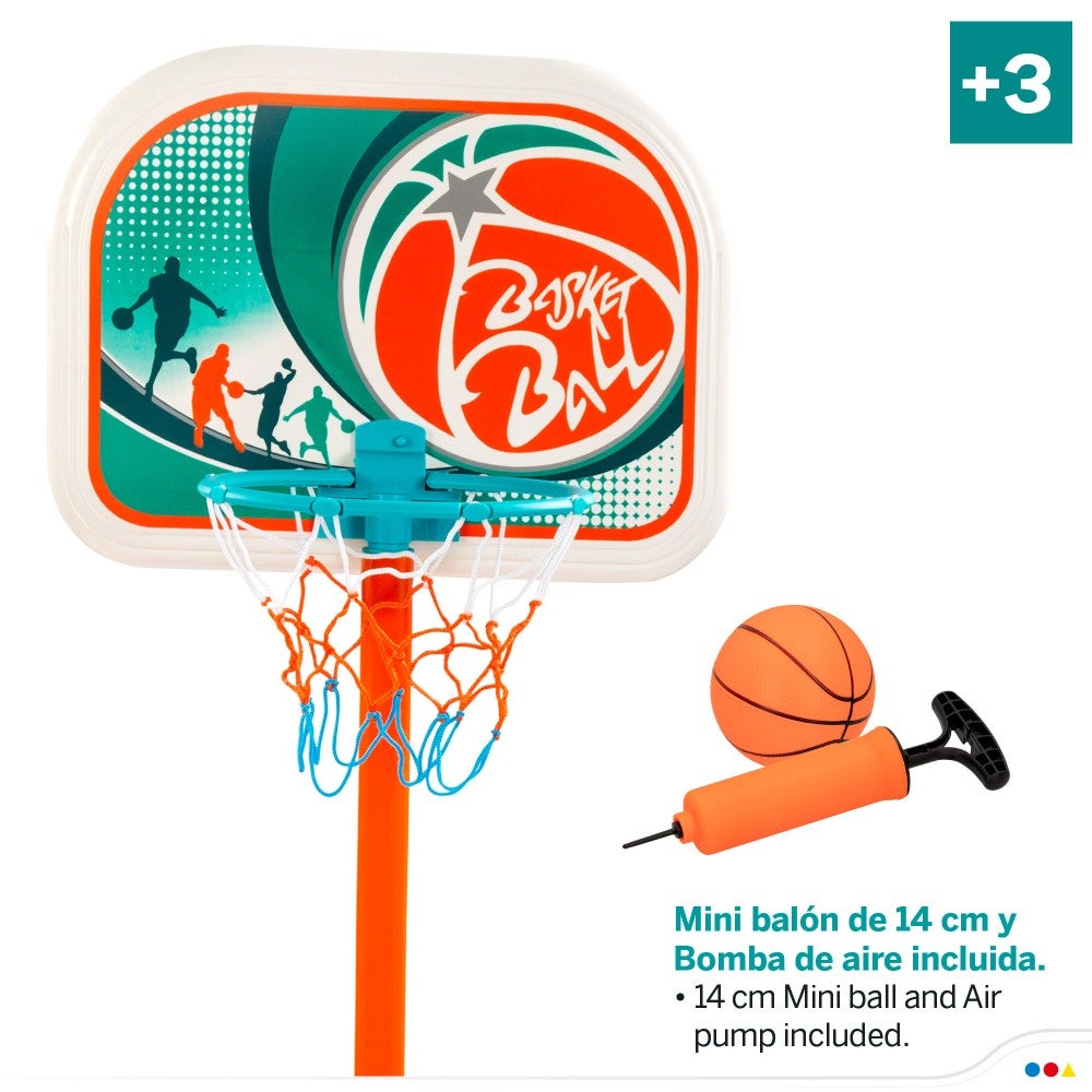 Cesta de basquete infantil com bola CB Toys - 3