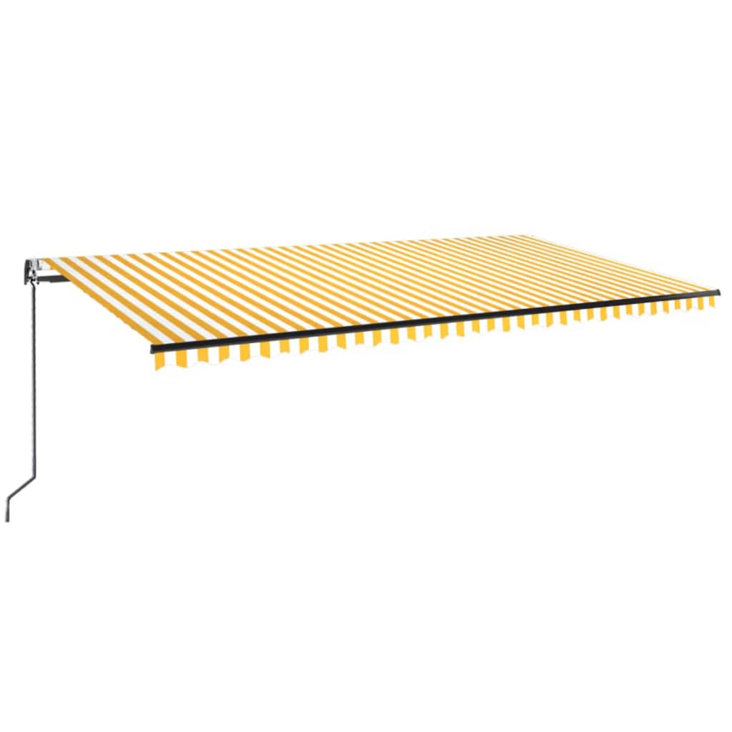 Tenda Da Sole Retrattile A Manovella VidaXL 250 Cm, Crema, Telaio In Acciaio, Altezza Regolabile 200-300 Cm