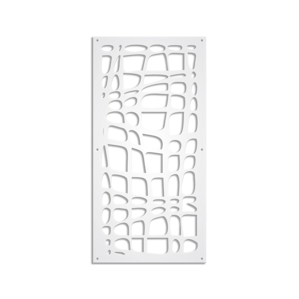 ABSTRAKT - Panel perforowany PCV - MARKIZA PRZECIWSŁONECZNA 98x198 cm BIAŁA Grubość 1 cm